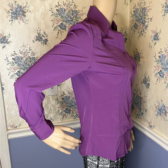 Back to Basic Couture Long Sleeve Purple Button Down Dress Shirt, NWOT - Picture 3 of 12
